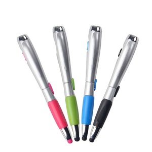 3 en 1 activa haga clic en lápiz de plástico logotipo personalizado promocional luz pen para ipad - Product Image 1