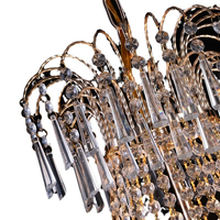 Lustre en cristal doré sur mesure pour villa, escalier, salon double hauteur, éclairage de mariage, lumière LED 220V, protection oculaire