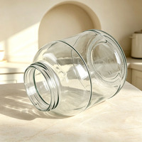 Frasco de Vidrio Transparente de Boca Ancha de 1500 ml para Encurtidos, Frasco de Conservación de Alimentos para Encurtidos