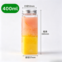 Bouteille PET jetable de 350 ml et 500 ml avec bouchon en aluminium de 32 mm pour soda, café, jus, thé