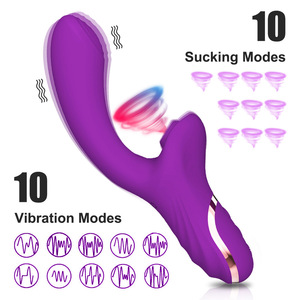 Powerful Clitoral Suction <b>Vibrator</b> with Dildo USB Rechargeable Waterproof 10 Frequencies-Adult Female Sex Toy - Product Image 2