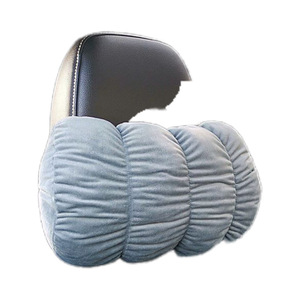 Coussin de soutien pour la nuque de voiture, gris, en peluche douce, pour siège de voiture, une paire, universel, utilisation quatre saisons - Product Image 3