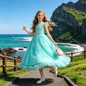 <span class=keywords><strong>Vestido</strong></span> de Dama de Honor Estilo Occidental, <span class=keywords><strong>Vestido</strong></span> de Princesa de Tul <span class=keywords><strong>Rosa</strong></span> para Niñas, Elegantes Vestidos de Fiesta de Cumpleaños para Niñas de 8 Años - Product Image 4