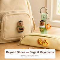 Breloques et accessoires personnalisés en PVC pour chaussures avec boucles, fleurs et chaînes – Vente en gros, détachables pour sabots, à faire soi-même