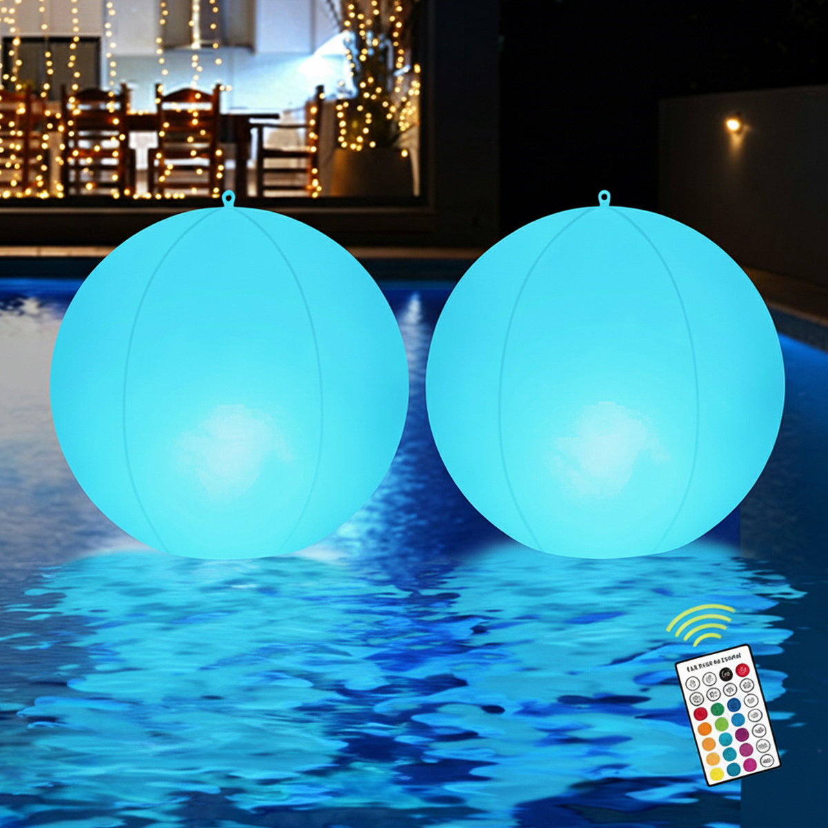 Solar Pool Light Floating Waterproof LED Swimming Pool Lights Outdoor Powered Color Changing Pond Ball