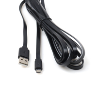 Câble de charge USB vers Micro USB pour téléphone portable, charge haute vitesse, câble plat de 3 m pour appareil photo et ordinateur