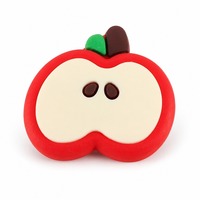 Appelschijf Fruit Thema Zachte PVC Rubber Koelkastmagneet 3D Gepregeerd Schattig Aangepast Logo Koelkastdecoratie voor Huis Keuken Cadeau