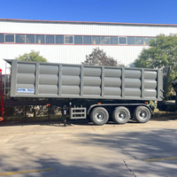 Semi-remorque benne arrière auto-déchargeante de 80 tonnes à 3 essieux avec vérins hydrauliques
