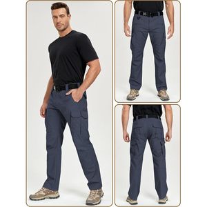 Pantalon de travail cargo extensible pour homme, résistant à l'eau, en ripstop, avec 12 poches, idéal pour la randonnée et les activités tactiques - Product Image 2