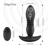 Stoßender Dildo-Vibrator Großer Analplug Analvibrator Kabellose Fernbedienung Männlicher Prostata-Massager Anus-Spielzeug Vibratoren für Männer