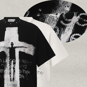 Camiseta Gobia Culture con Bordado de Figura Humana Abstracta <span class=keywords><strong>y</strong></span> Letras, para <span class=keywords><strong>Hombre</strong></span> <span class=keywords><strong>y</strong></span> <span class=keywords><strong>Mujer</strong></span>, Manga Corta - Camiseta Waffle - Product Image 3