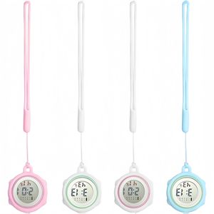 의료 브로치 시계 시계 사용자 정의 로고 의사 선물 도매 다채로운 젤리 글로우 다크 고무 디지털 간호사 시계 남여 공용 패션 - Product Image 4