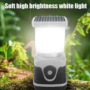 Portable Solar Camping Lantern USB Camping Lamp Outdoor Lantern LED Solar Emergency Light Rechargeable Lamp With Power Bank