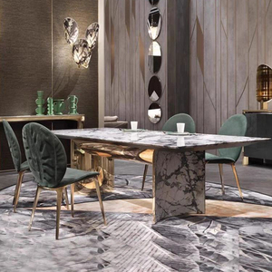 Moontop Ý Nhung Sang Trọng Hình Ảnh Màu Xanh Lá Cây Phong Cách Ghế Ghế Phòng Ăn Sang Trọng Ghế Cánh Tay Với Vàng Chân Ghế Ăn Uống Hiện Đại - Product Image 2