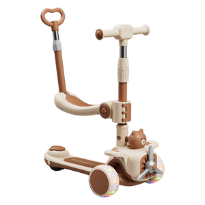 Scooter esterno bambini 4-in-1 bambino può sedersi sulla barra di spinta universale ruota recinzione Scooter all'ingrosso - Product Image 3