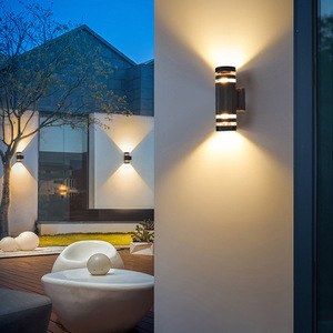 Lámpara de Pared Moderna y Sencilla con Foco LED de 12W, 12V de Aluminio para Corredor de <span class=keywords><strong>Amazon</strong></span>, Balcón, Patio de Doble Cabezal, Villa, <span class=keywords><strong>Exterior</strong></span> Cuadrado - Product Image 4