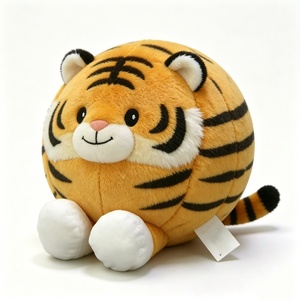 Peluche de tigre esférico personalizado y adorable, peluche de tigre suave en forma de bola, peluche de tigre redondo en forma de bola - Product Image 1
