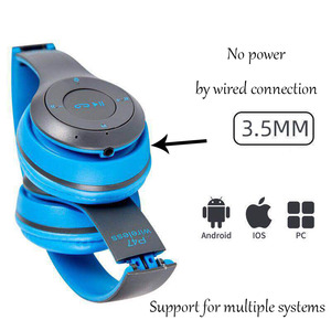 YN vente en gros usine P47 écouteur sans fil filaire prise 3.5mm prise de commutation multi-système BT écouteur sur oreille casque - Product Image 4