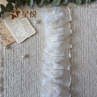 Bordure en dentelle à volants en mousseline de 4 cm pour accessoires décoratifs, vêtements pour femmes, usine de dentelle