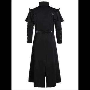 MS Medieval Anime Cosplay Costumes <b>Men's</b> Clothing Vintage Black Long Jacket <b>Gothic</b> Steampunk Punk Trench Noble Knight <b>Clothes</b> - Product Image 3