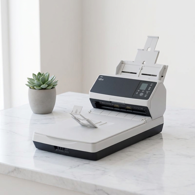 FI-8290 A4 ADF Flatbed Combo Document Scanner 90ppm 180ipm 600dpi Color CIS USB 3.2 Gigabit Ethernet Fast Duplex Scan