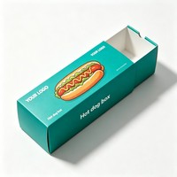 Caja biodegradable hecha a mano para sándwiches, apta para alimentos, en oferta, caja para hot dogs, caja para hamburguesas