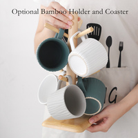 Tasse à thé minimaliste et rustique, petite tasse à café en céramique, verte, mate, nordique, grise et blanche, 8oz, nouveauté
