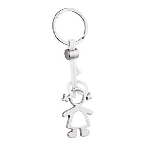 Portachiavi in PVC per Bambine, Catene Portachiavi Bianche in PVC - Product Image 1