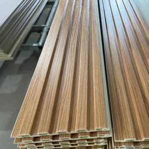 Nhà Máy Giá trong nhà không thấm nước nước bằng chứng gỗ composite tường louvers bên ngoài WPC trang trí tấm Tường