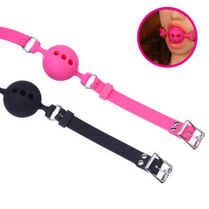 BDSM silicona Bondage bola boquilla restricción juguetes restricción esclavo Bondage arnés boca bola mordaza para parejas lesbianas - Product Image 1