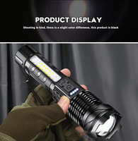 Lampe torche LED multifonctionnelle Howlighting pour extérieur, rechargeable par USB, en alliage d'aluminium, projecteur laser portable pour le travail