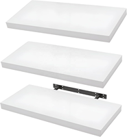 Houten zwevende planken set van 3, wandmontage, multifunctionele opbergruimte, opklapbaar, modern, drielaags, badkamer, woonkamer, keuken