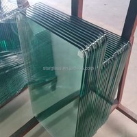 Verre trempé pare-balles de bonne qualité, plat et incurvé, 5 mm, 6 mm, 8 mm, 10 mm, pour balustrades et murs-rideaux