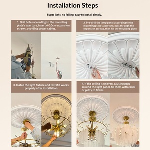 Lampadario <span class=keywords><strong>a</strong></span> Mosaico Fai-da-Te in PU di Design Europeo Francese, Innovativo e All'Ingrosso, per Decorazione Soffitti di Hotel - Product Image 5