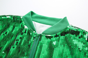 High Quality Game Day Philadelphia Eagle <strong>Silver</strong> <strong>Sequin</strong> <strong>Jackets</strong> Women Sport Glitter Jersey Eagles <strong>Sequin</strong> <strong>Jackets</strong> - Product Image 6