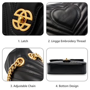 Sac cuir veritable créateur rétro Sacs à main de luxe en cuir véritable pour femmes Sacs à diamant Sacs à bandoulière femme - Product Image 6
