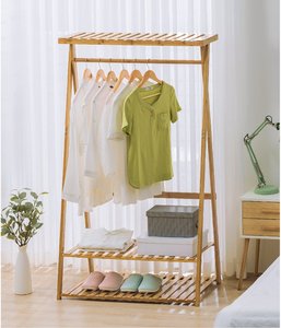 Perchero <span class=keywords><strong>de</strong></span> Bambú Resistente para <span class=keywords><strong>Ropa</strong></span> con Estante Superior y Organizador <span class=keywords><strong>de</strong></span> Almacenamiento <span class=keywords><strong>de</strong></span> <span class=keywords><strong>Ropa</strong></span> y Zapatos <span class=keywords><strong>de</strong></span> 2 Niveles - Product Image 3