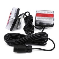 Nouveau kit de feux arrière magnétiques à 16 LED pour remorque GO, avec double plaque d'immatriculation et feux de signalisation