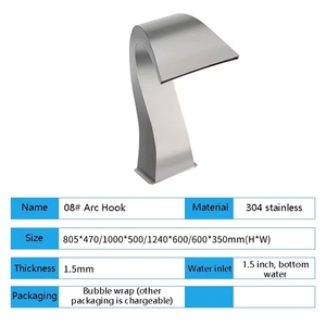 Équipement de cascade de pluie pour <span class=keywords><strong>piscine</strong></span> extérieure, rideau d'eau spa en acier inoxydable, capacité personnalisable, hauteur de l'échelle, outils et accessoires - Product Image 5