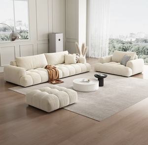 लक्जरी आधुनिक टफ्टेड टू-सीटर सेशनल सोफा घर या अपार्टमेंट के लिए क्लाउड लिविंग रूम फर्नीचर एक सीट बिस्तर प्रकार का उपयोग करते हैं। - Product Image 2