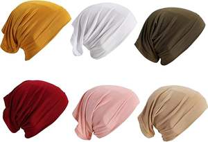 באיכות גבוהה מודאלי צינור פתוח מצנף כובע רגיל נמתח נשים מוסלים נשים מוסלים כיסוי מלא כובע פנימי חיג 'אב - Product Image 5