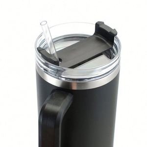 Mugs de voyage isothermes à double paroi en acier inoxydable de 40 oz avec poignée, personnalisables avec logo, pour l'extérieur - Product Image 2