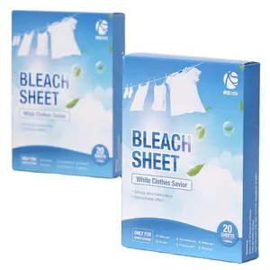 Most Popular Magic Laundry Whitening Detergent Fabric Bleach Sheets For Clothes Disposable Using