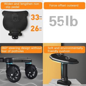 Patineta 2 en 1 <span class=keywords><strong>para</strong></span> Niños, Patineta <span class=keywords><strong>para</strong></span> Cochecito con <span class=keywords><strong>Asiento</strong></span> Cómodo, Plataforma <span class=keywords><strong>para</strong></span> Montar - Product Image 5