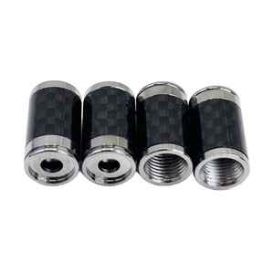 Capuchon de valve universel en fibre de carbone pour pneu de voiture avec logo D2324 - Product Image 2