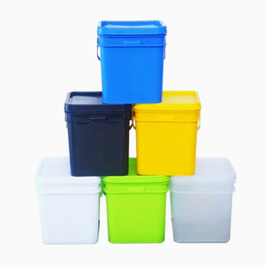 Balde Plástico Quadrado de 20 L em PP de Grau Alimentício, Balde de Tinta de 5 Galões com Tampa e Alça, Ecológico e Hermético - Product Image 3