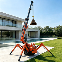 Grue araignée compacte mobile CE EPA Euro 5 à chenilles avec flèche télescopique hydraulique articulée – Prix
