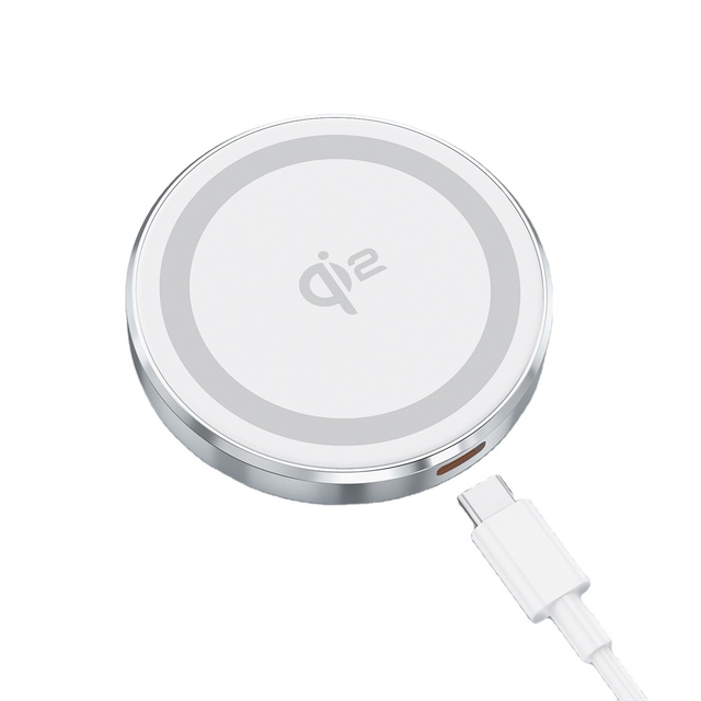 2024 Qi2 Mini Magnetic Portable Wireless Charger New Product Ideas for Mobile Phones 5V/3A Output 9V/2A Input OTP OVP Protection