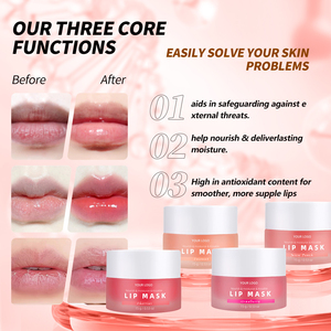 Bálsamo <span class=keywords><strong>labial</strong></span> con logotipo personalizado, conjunto de cuidado <span class=keywords><strong>reparador</strong></span> de melocotón rosa, ácido hialurónico, mascarillas labiales de vitamina C orgánica vegana, bálsamo <span class=keywords><strong>labial</strong></span> - Product Image 2