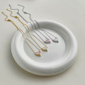 Collar con Colgante de Plata S925 con Forma de Corazón y Diamantes Moissanite y Circonia 5A, Diseño Dylam, Regalo para San Valentín 2024 - Product Image 6